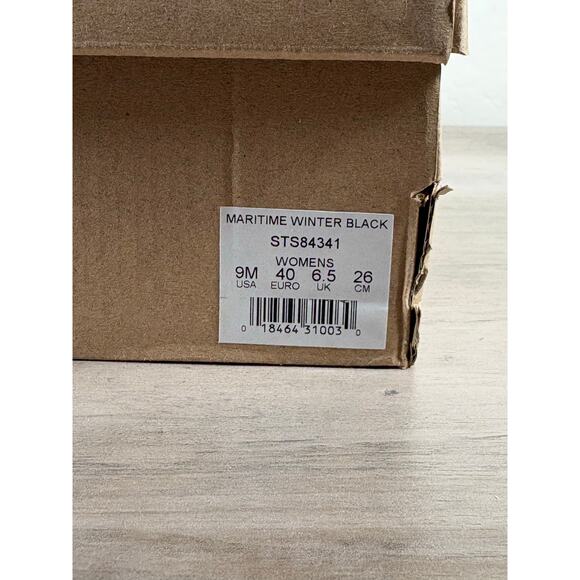 Sperry Maritime Winter Rain Bootie Shoe Black Leather Women's 9 EU 40 New in Box - Picture 2 of 8